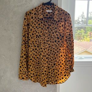 Women’s button up Equipment animal print Blouse Size: MEDIUM